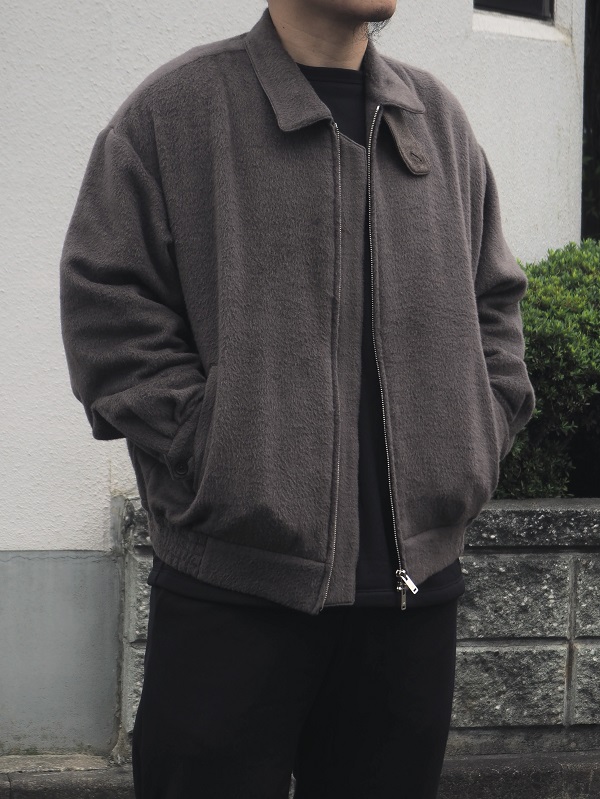 ジャケット・アウター COTTON YAK ZIP BLOUSON CHARCOAL 2022aw COTTON YAK ZIP BLOUSON #CHARCOAL [YK22AW0408B] _ YOKE