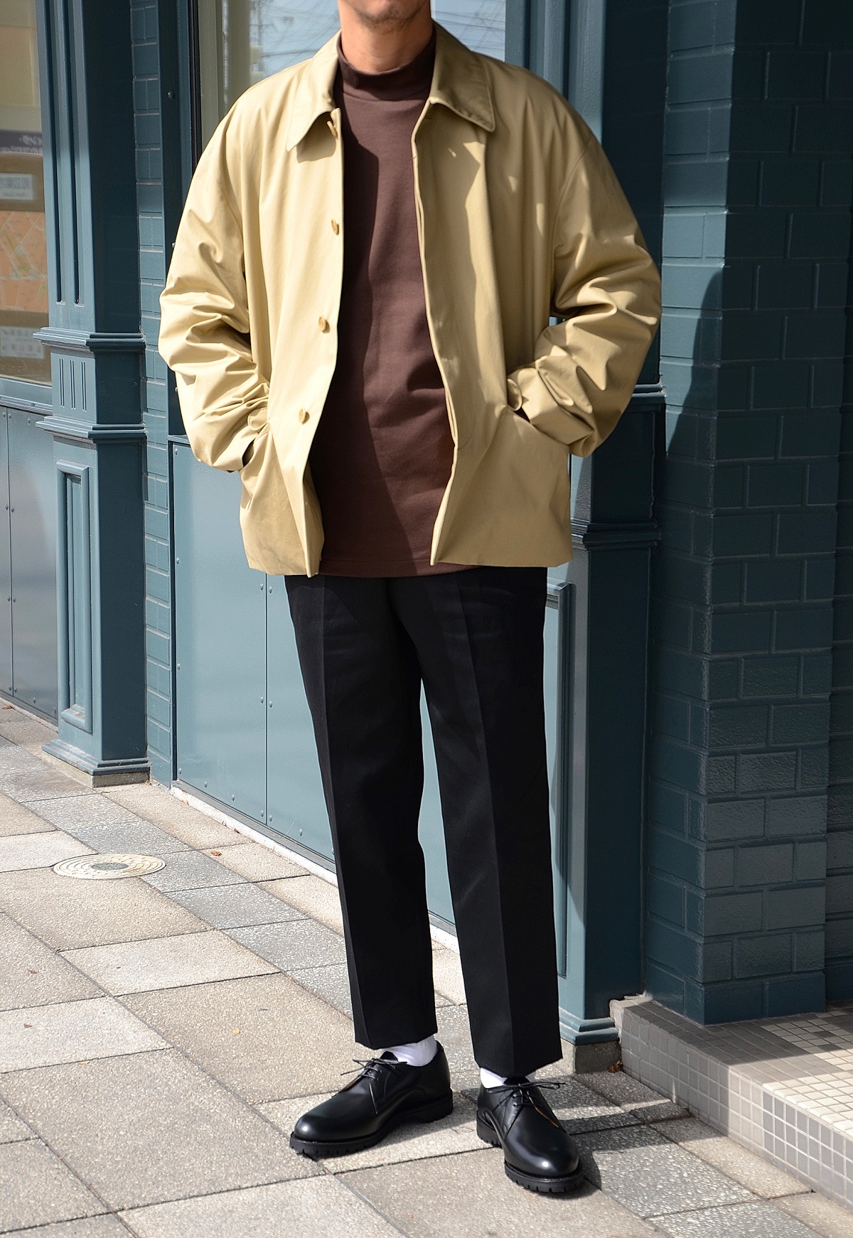 WEWILL ウィーウィル “CROPPED BALMACAAN COAT”