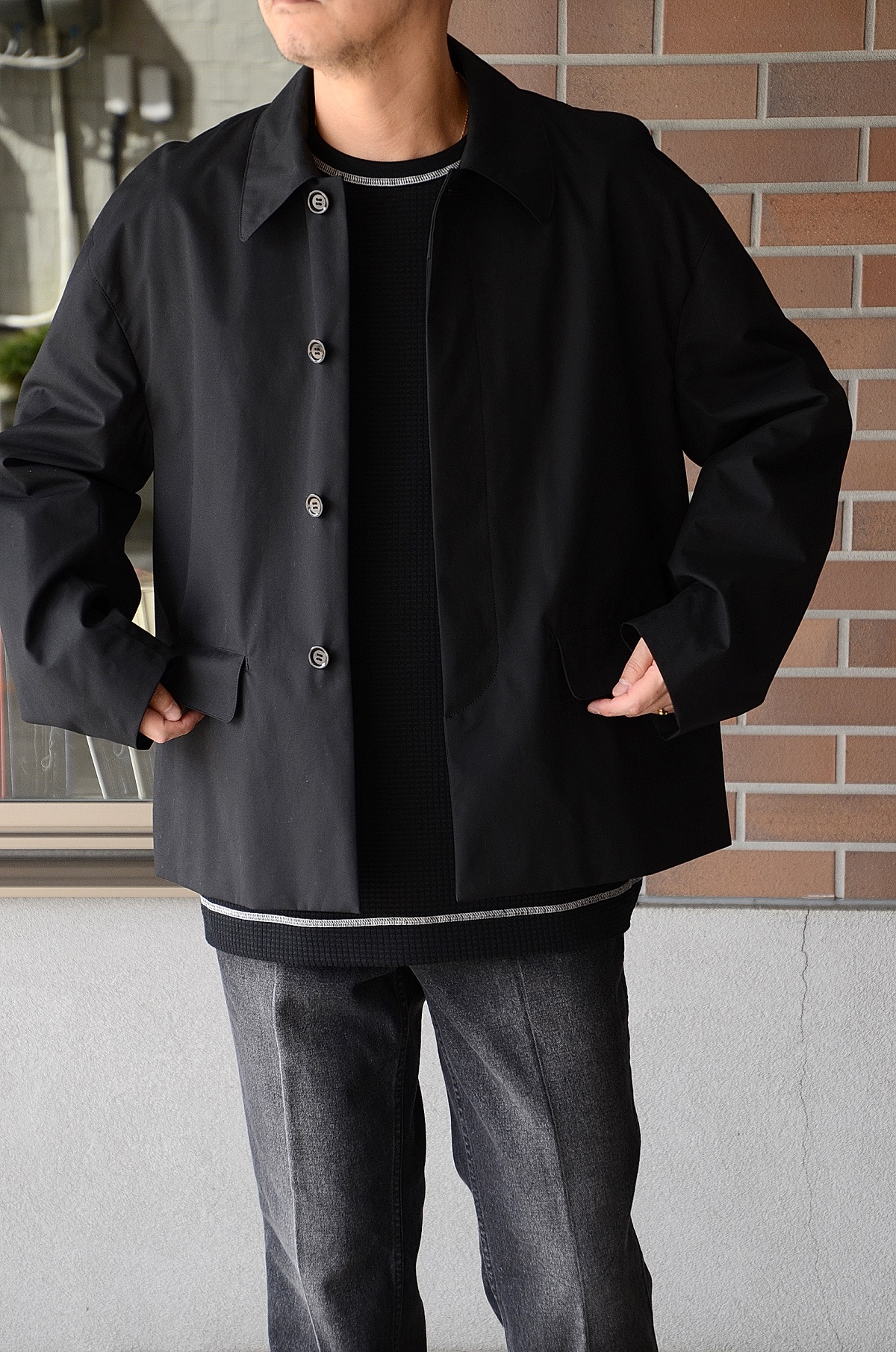 WEWILL ウィーウィル “CROPPED BALMACAAN COAT”