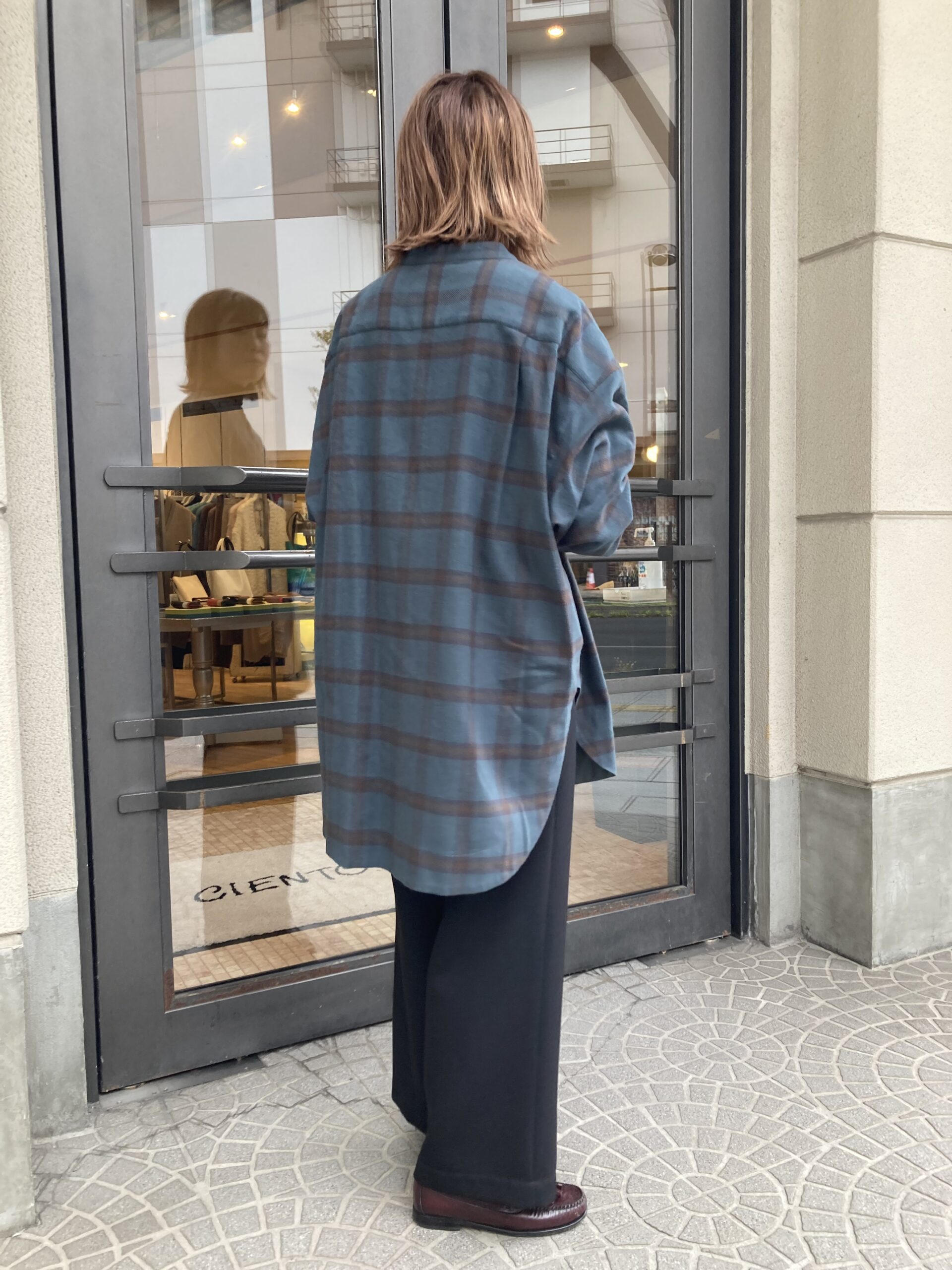 FLORENT】 LAMBSWOOL VEST & CHECK BLOUSE | CIENTO BLOG