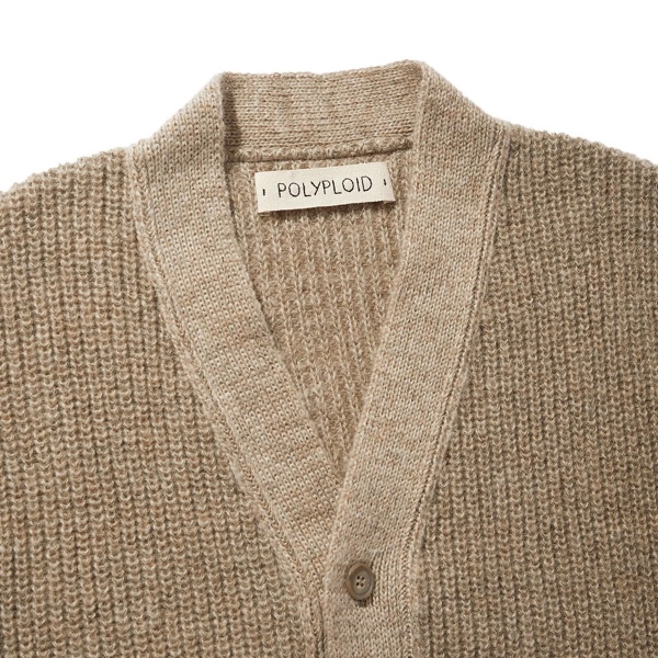 トップス POLYPLOID CARDIGAN C BROWN MELANGE POLYPLOID CARDIGAN C BROWN MELANGE