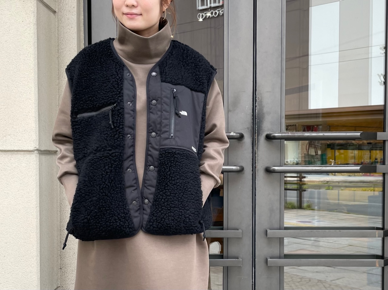 THE NORTH FACE PURPLE LABEL】Wool Boa Fleece Field Cardigan