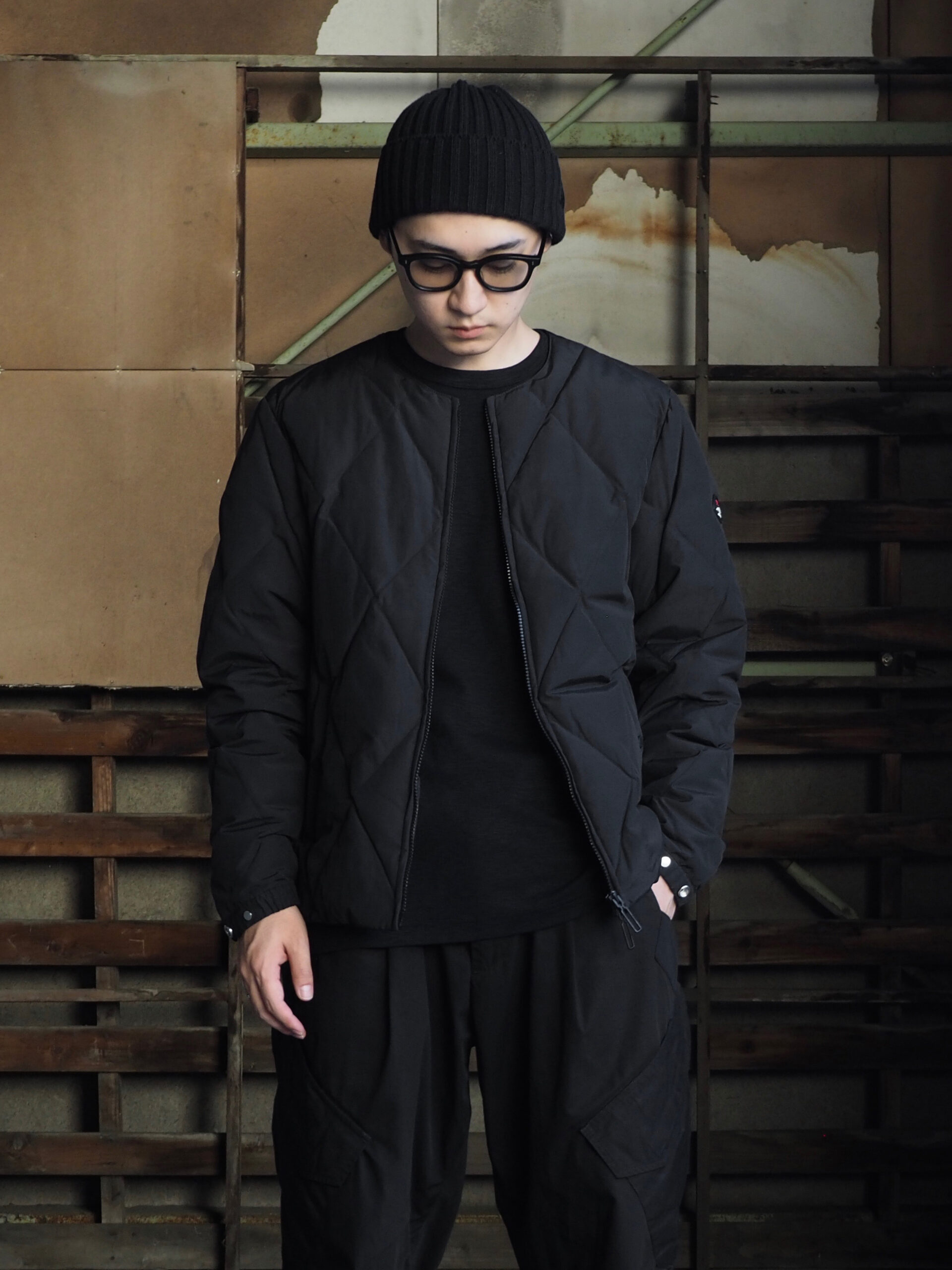 Y(dot)BY NORDISK】- QUILTING SHIRT COAT・COLLARLESS DOWN Y(dot)BY NORDISK】- QUILTING SHIRT COAT・COLLARLESS DOWN