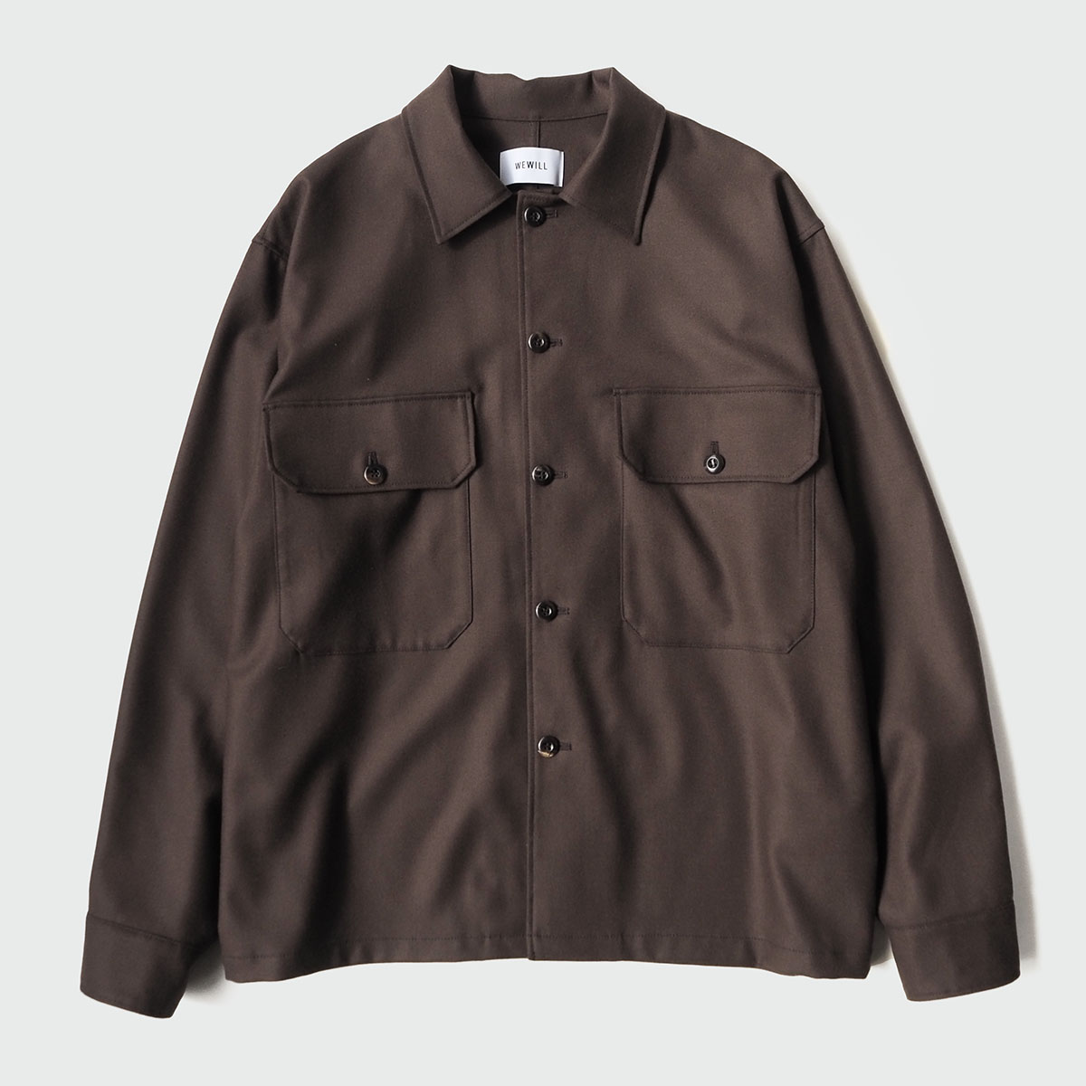 WEWILL ウィーウィル FATIGUE SHIRT Brown a