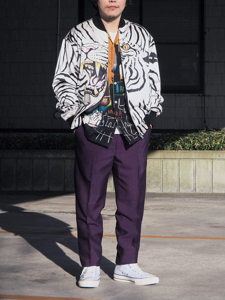 人気品！ WACKOMARIA ワコマリア パンツ チャコール グレー 灰色 M DECKIES ⁄ PLEATED TROUSERS ディッキーズ ダブルネーム ワークパンツ