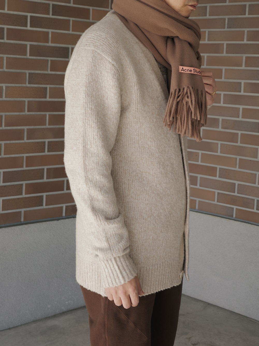 Acne Studios アクネストゥディオズ KNIT000308 カーディガン LIGHT TAUPE e