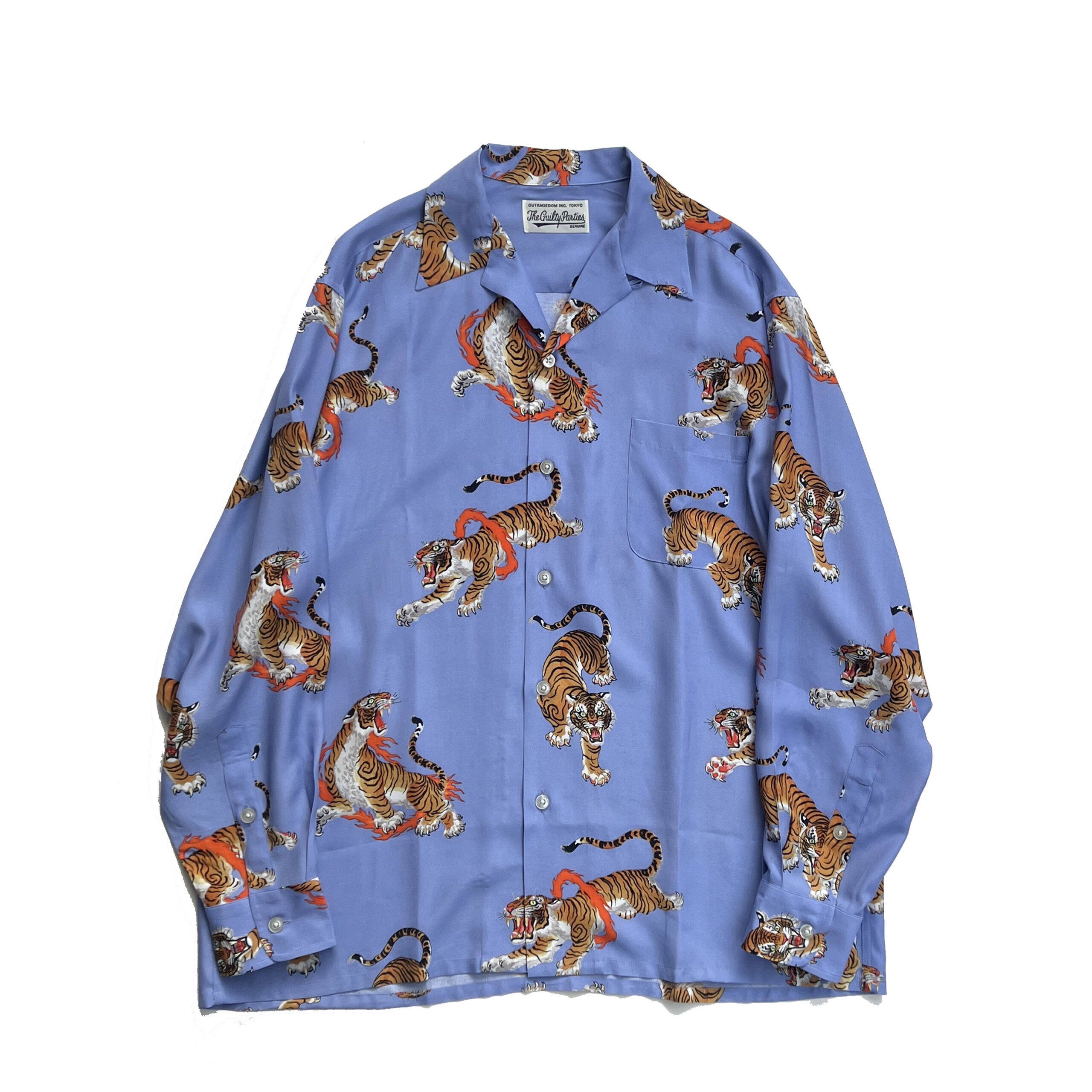 WACKO MARIA | WACKO MARIA TIM LEHI | L/S HAWAIIAN SHIRT #BLUE 