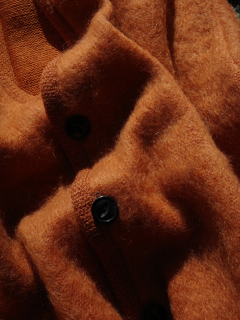 WACKO MARIA MOHAIR CARDIGAN (L.BROWN) 22FW-WMK-KN06