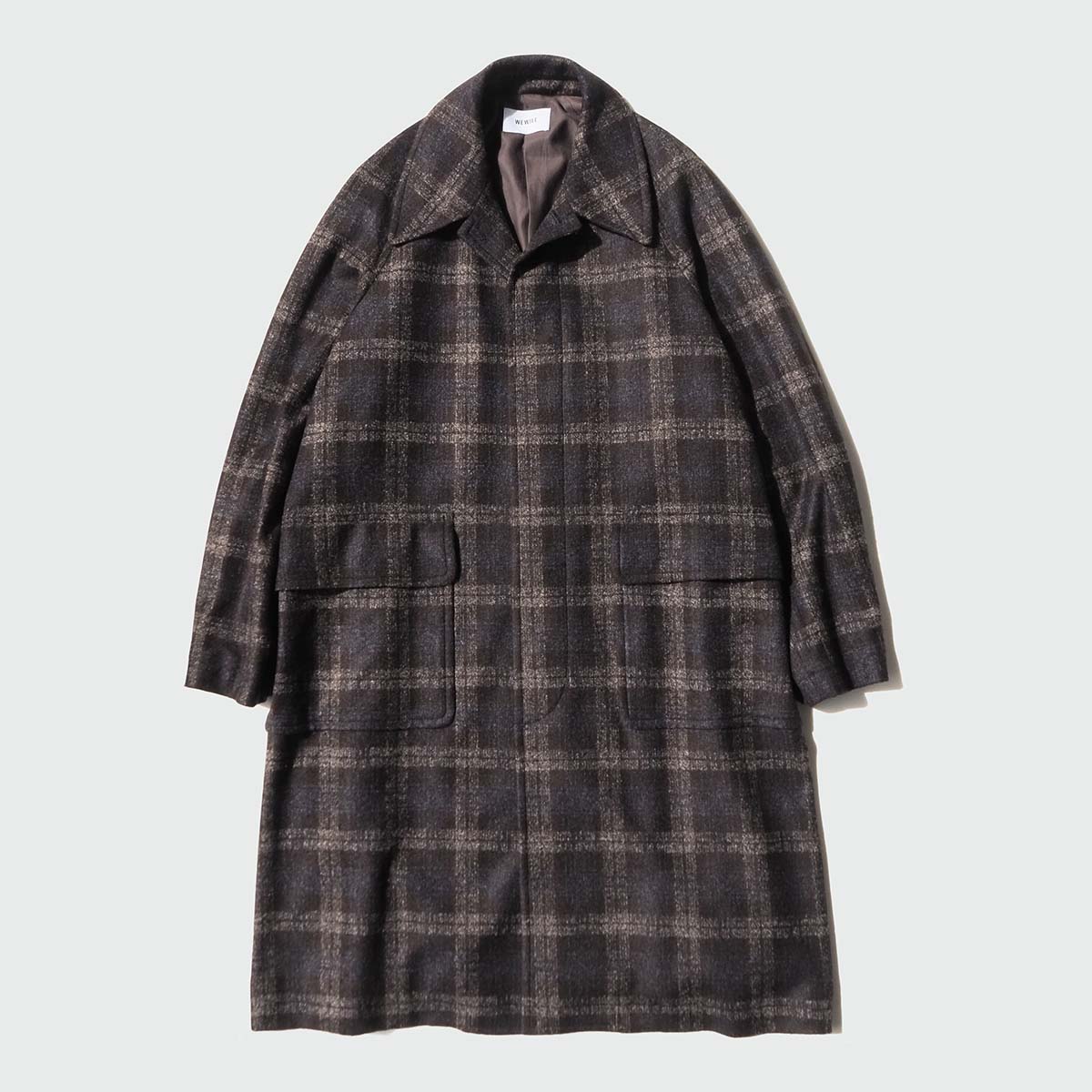 WEWILL ウィーウィル BALMACAAN COAT バルマカーンコート Brown W-011-1001 e