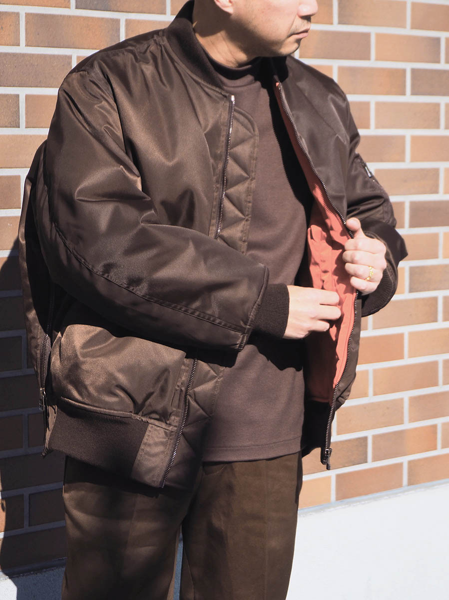 WEWILL ウィーウィル MA-1 WA-1 JACKET Brown W-011-3001 f