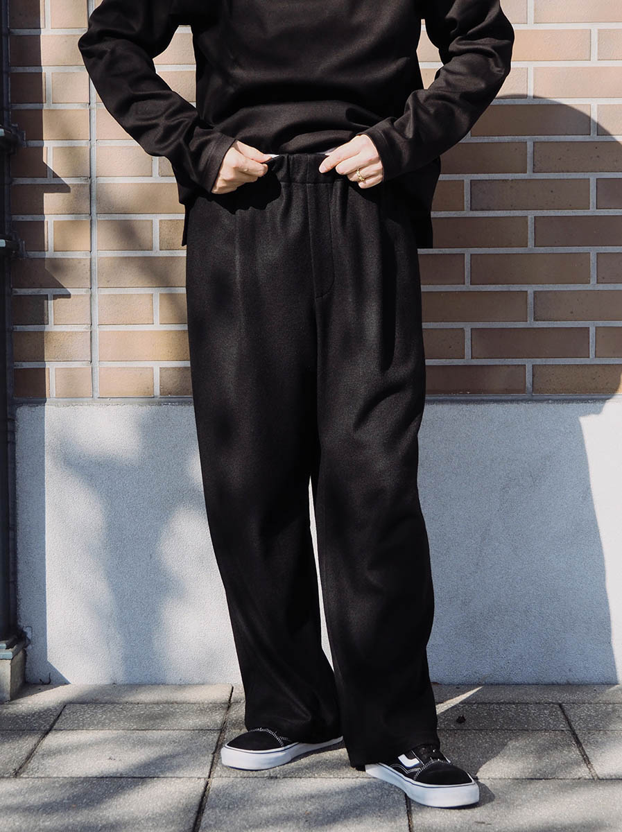 WEWILL ウィーウィル PAJAMA TROUSERS パンツ ブラック a