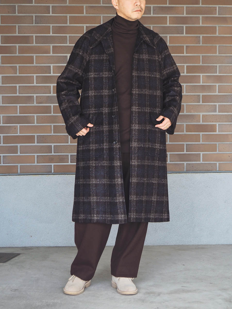 WEWILL ウィーウィル BALMACAAN COAT バルマカーンコート Brown W-011-1001 e