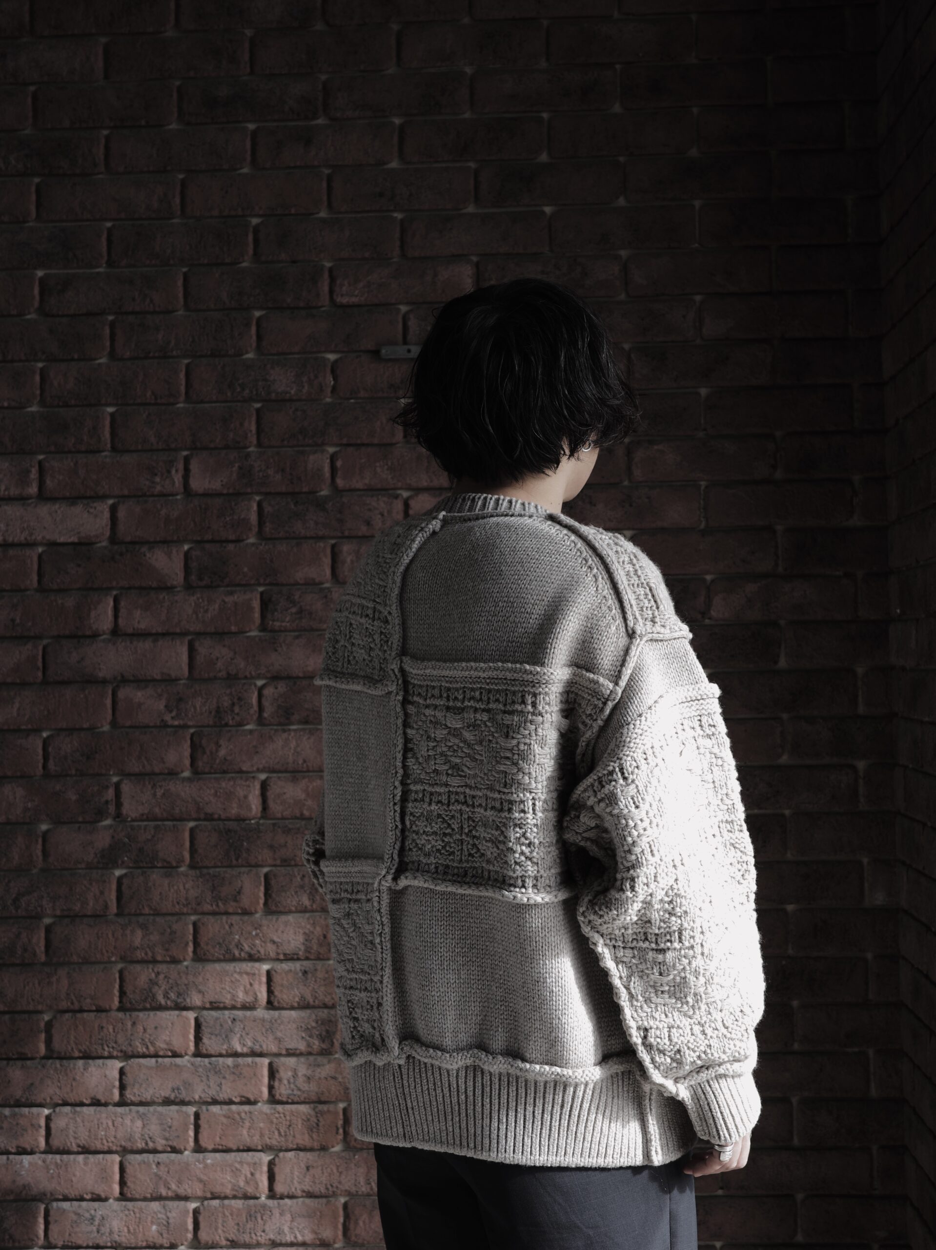Name. PATCHWORK KNIT SWEATER ネーム パッチワークニットセーター 正規取扱店 公式通販 送料無料