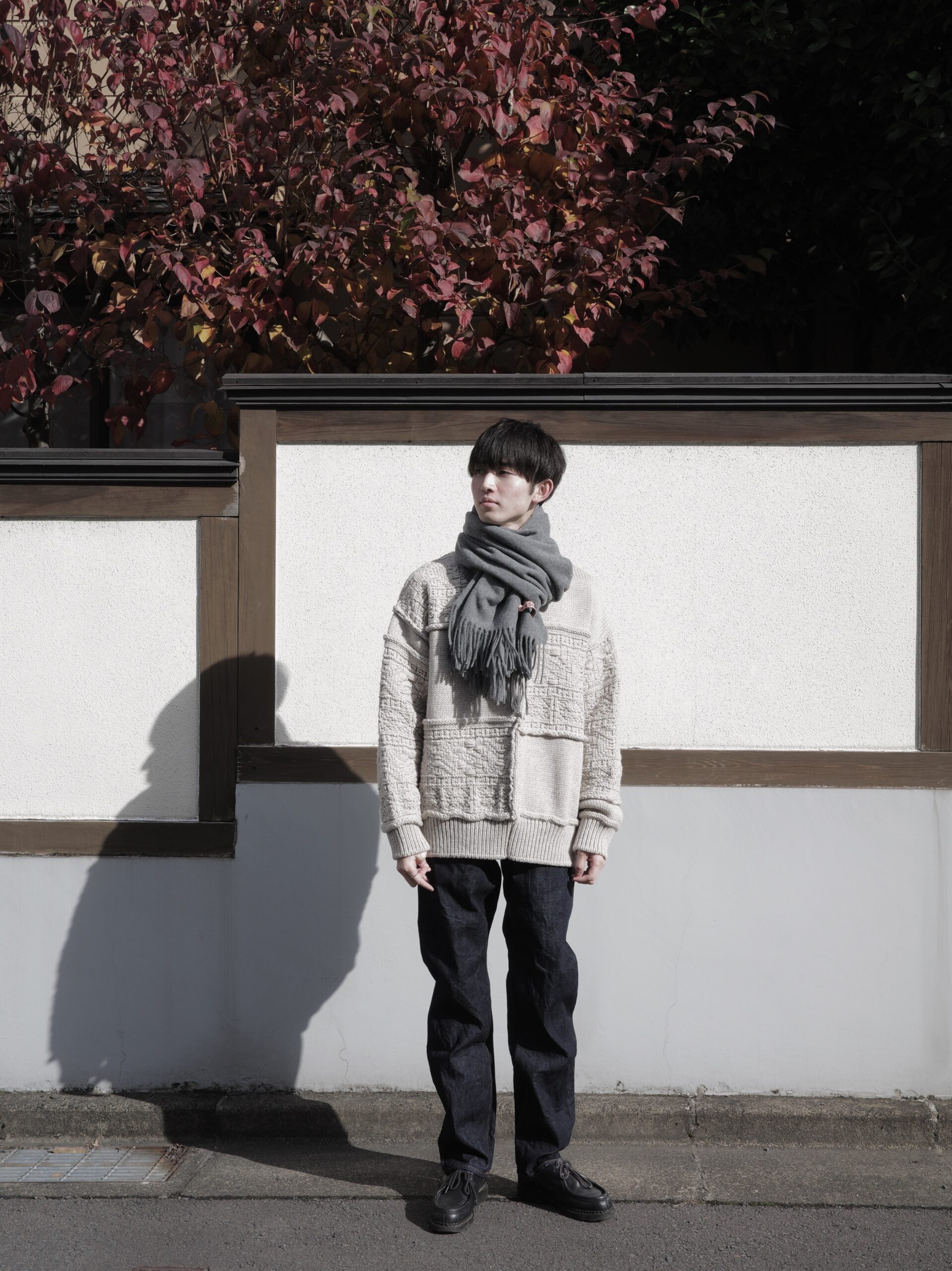 Name. PATCHWORK KNIT SWEATER ネーム パッチワークニットセーター 正規取扱店 公式通販 送料無料