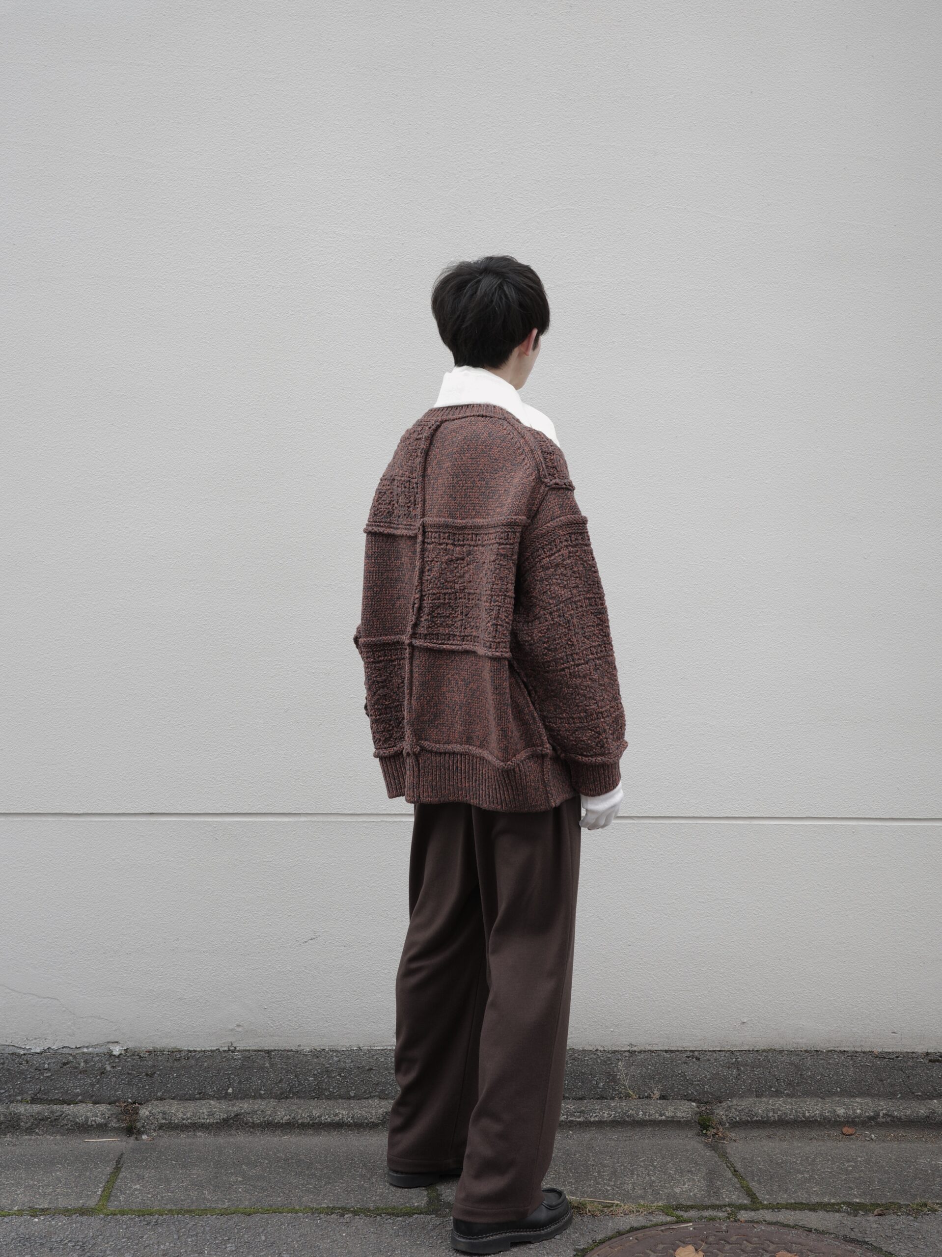 Name. PATCHWORK KNIT SWEATER ネーム パッチワークニットセーター 正規取扱店 公式通販 送料無料