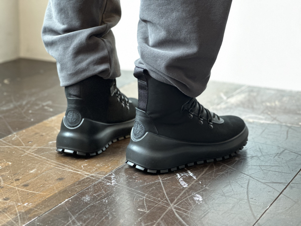 STONE ISLAND S0404 レザー トレッキングブーツ ブラック 靴 - 靴