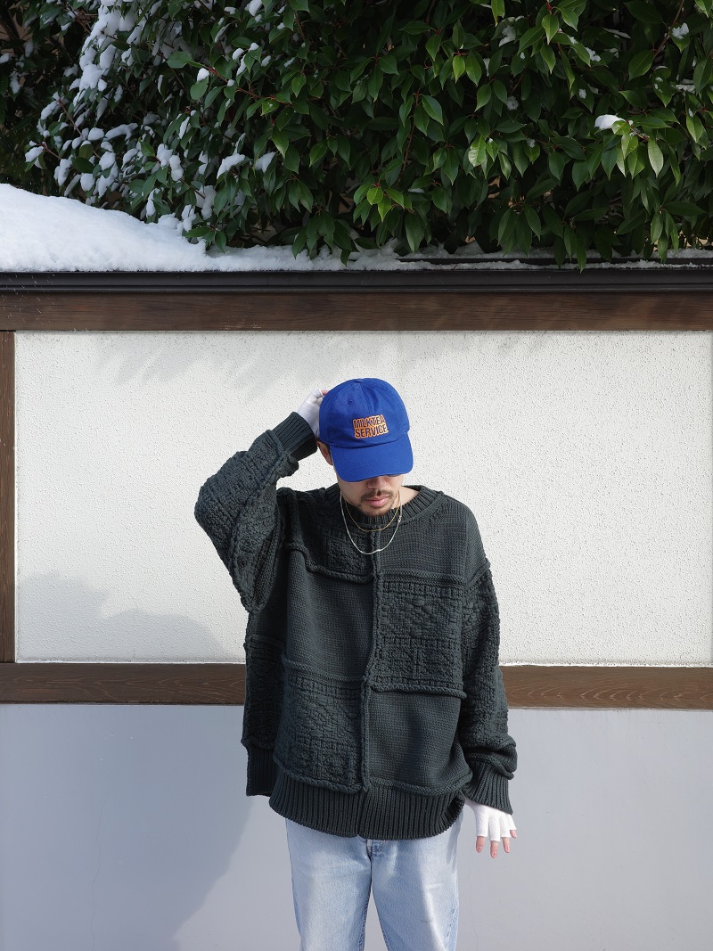 Name. PATCHWORK KNIT SWEATER
