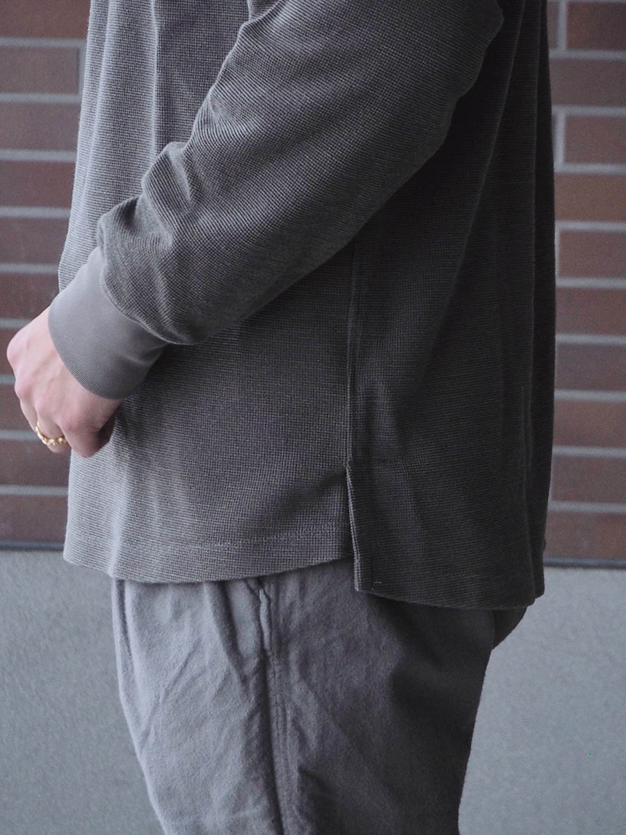 nonnative ノンネイティブ DWELLER LS V NECK TEE WOOL TC JERSEY CEMENT NN-C4207 e