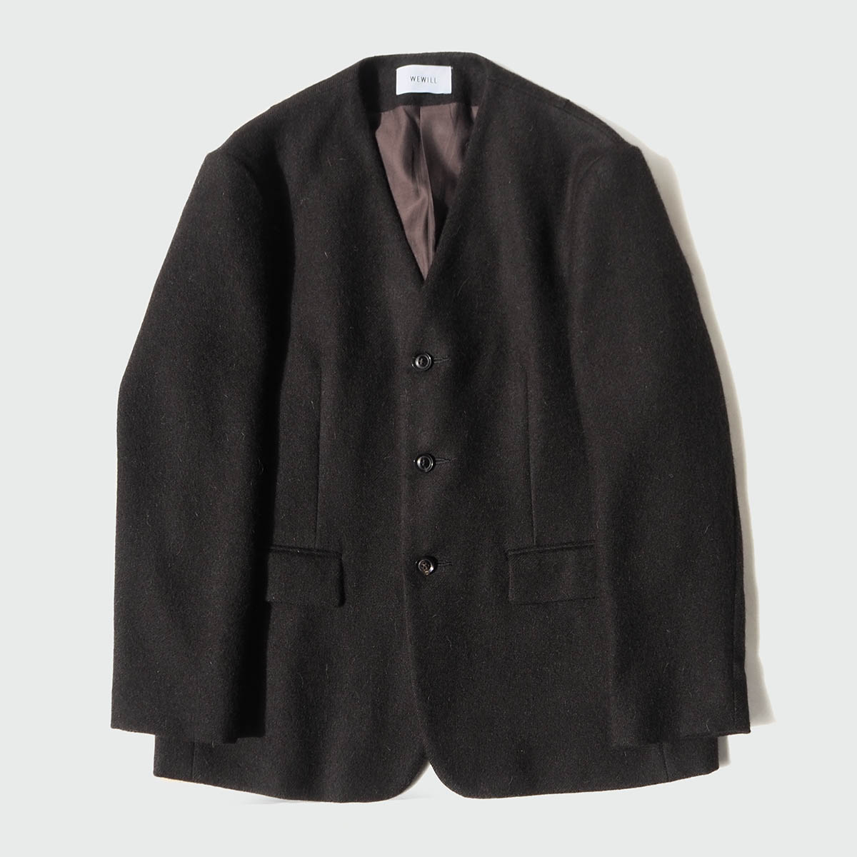 WEWILL ウィーウィル COLLARLESS JACKET