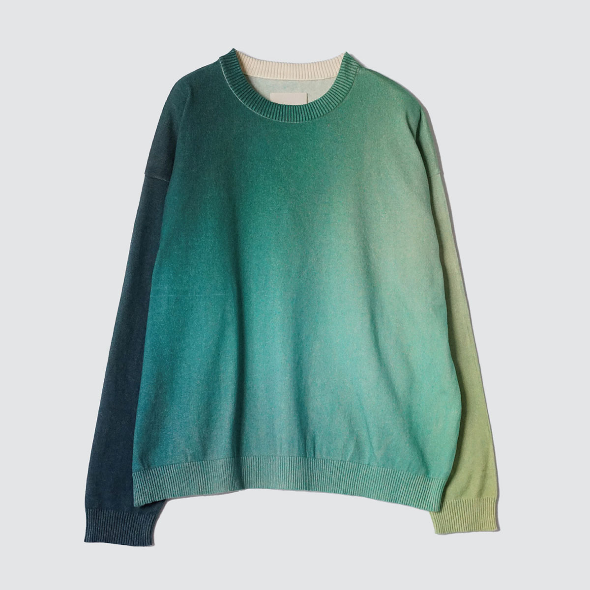 YOKE_GRADATION PRINTED SWEATER_YK23SS0502S_GREEN