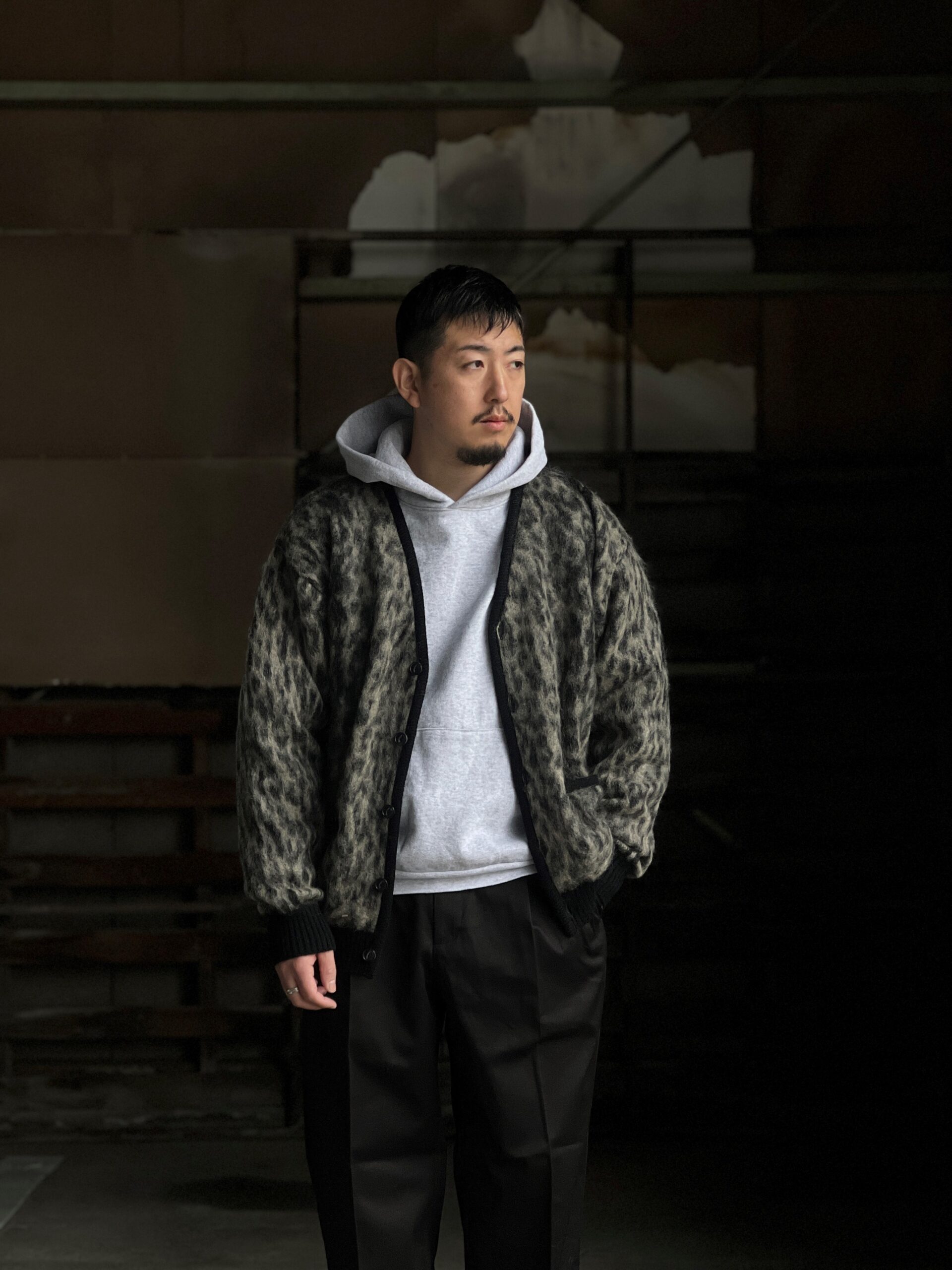 トップス LEOPARD MOHAIR CARDIGAN L 23SS-WMK-KN08 WACKO MARIA (ワコマリア) LEOPARD MOHAIR CARDIGAN (レオパード