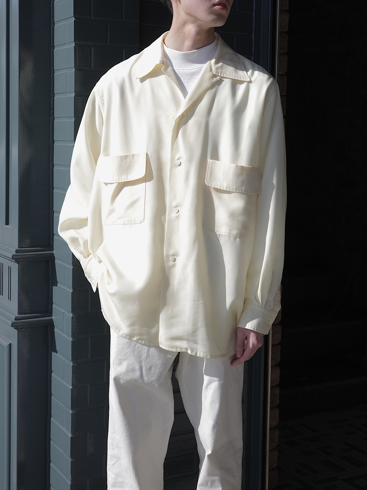 YOKE ヨーク OPEN COLLAR SHIRT NO : YK23SS0478SH COLOR : CREAM