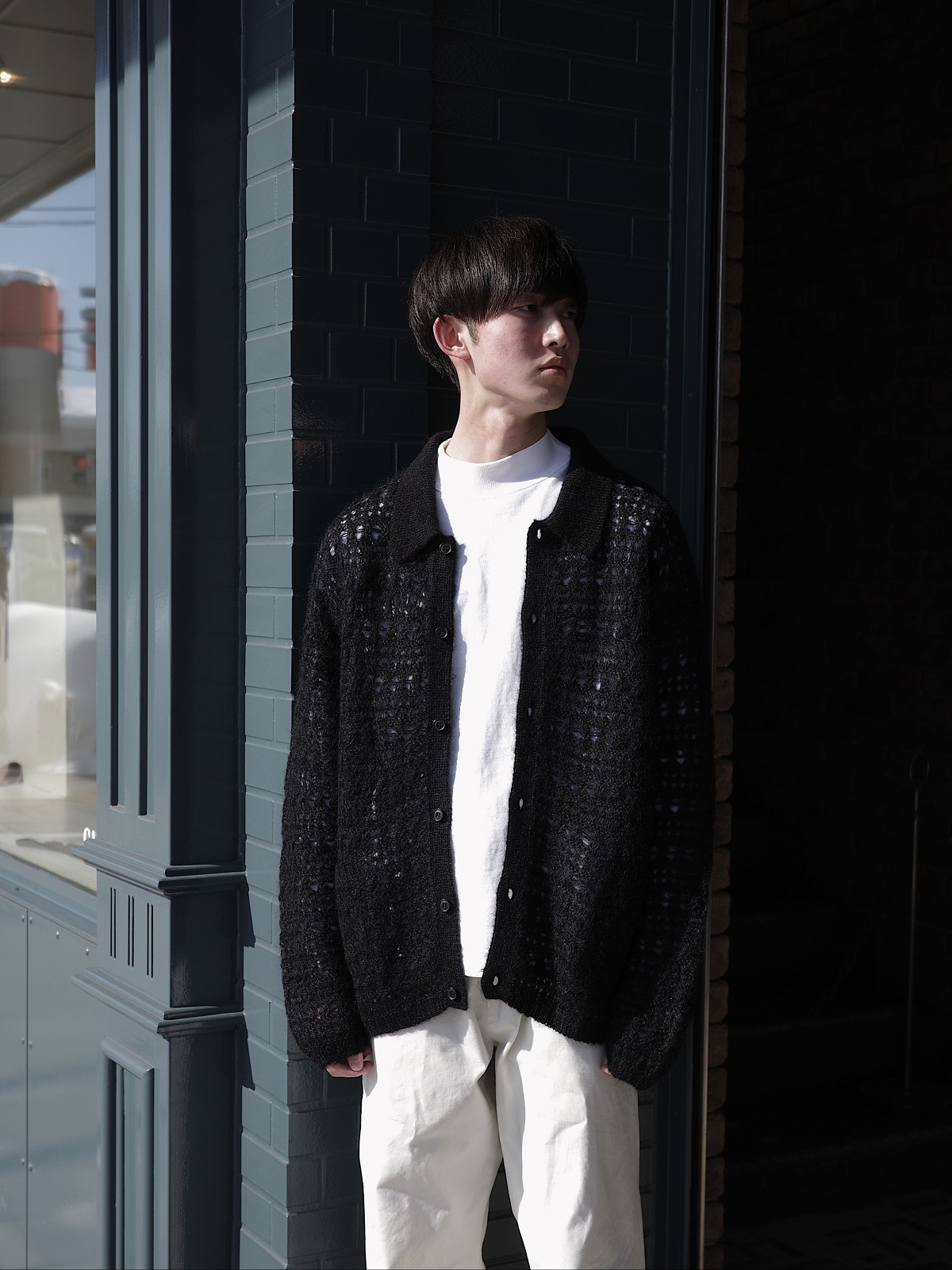 YOKE ヨーク MOHAIR SILK MESH KNIT SHIRT NO : YK23SS0489S COLOR : BLACK