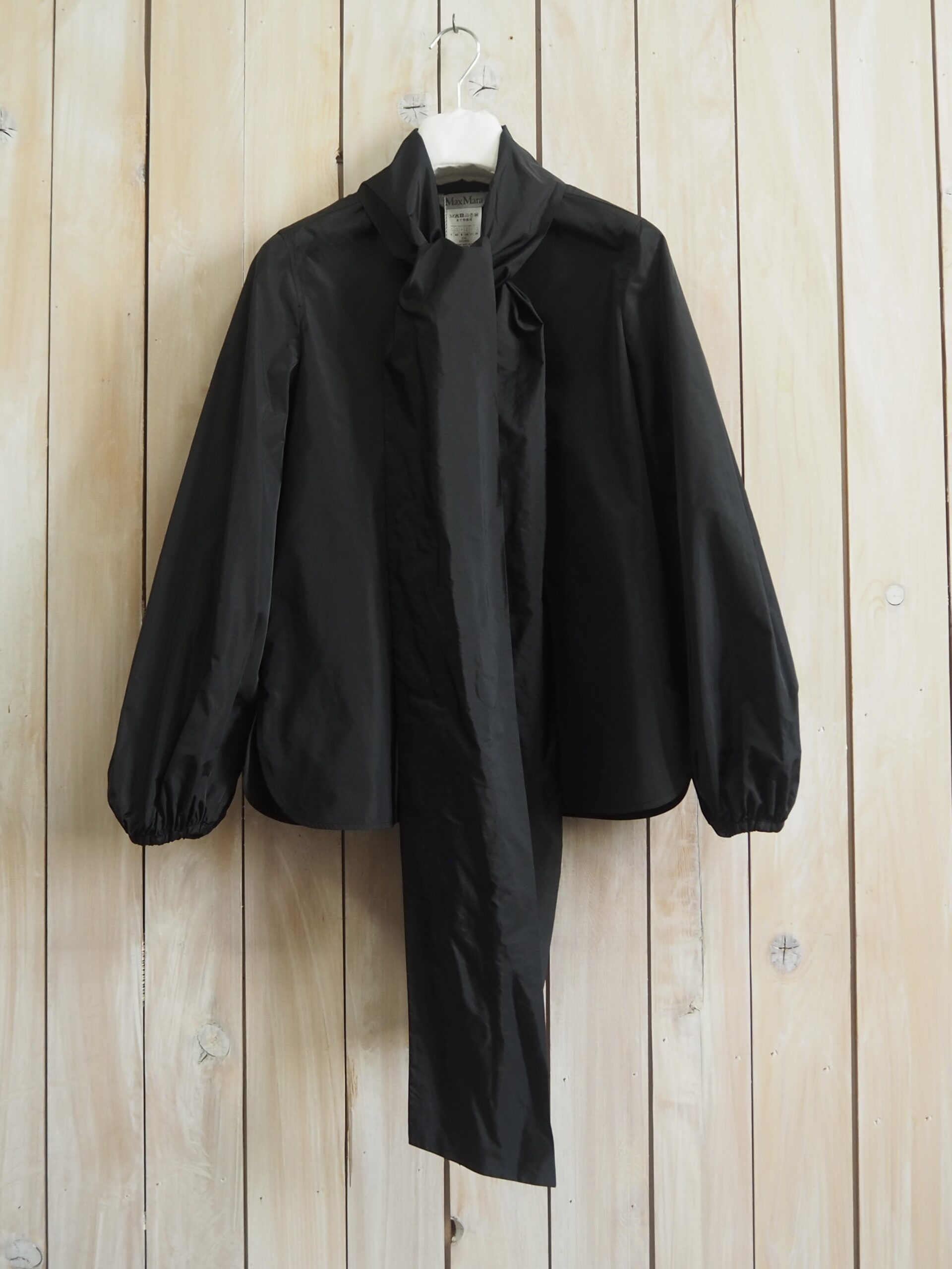 【Max Mara】”VAND” technical silk taffeta blouse