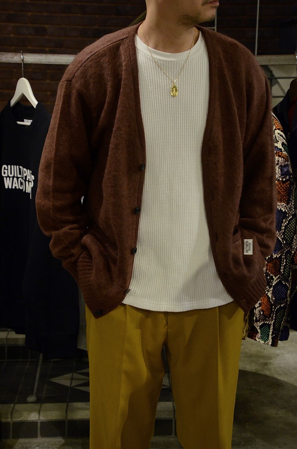 ワコマリア 23SS 23SS-WMK-KN06 モヘア混 カーディガン WACKO MARIA】本日発売 “MOHAIR CARDIGAN” ”TUPAC / CREW NECK LONG