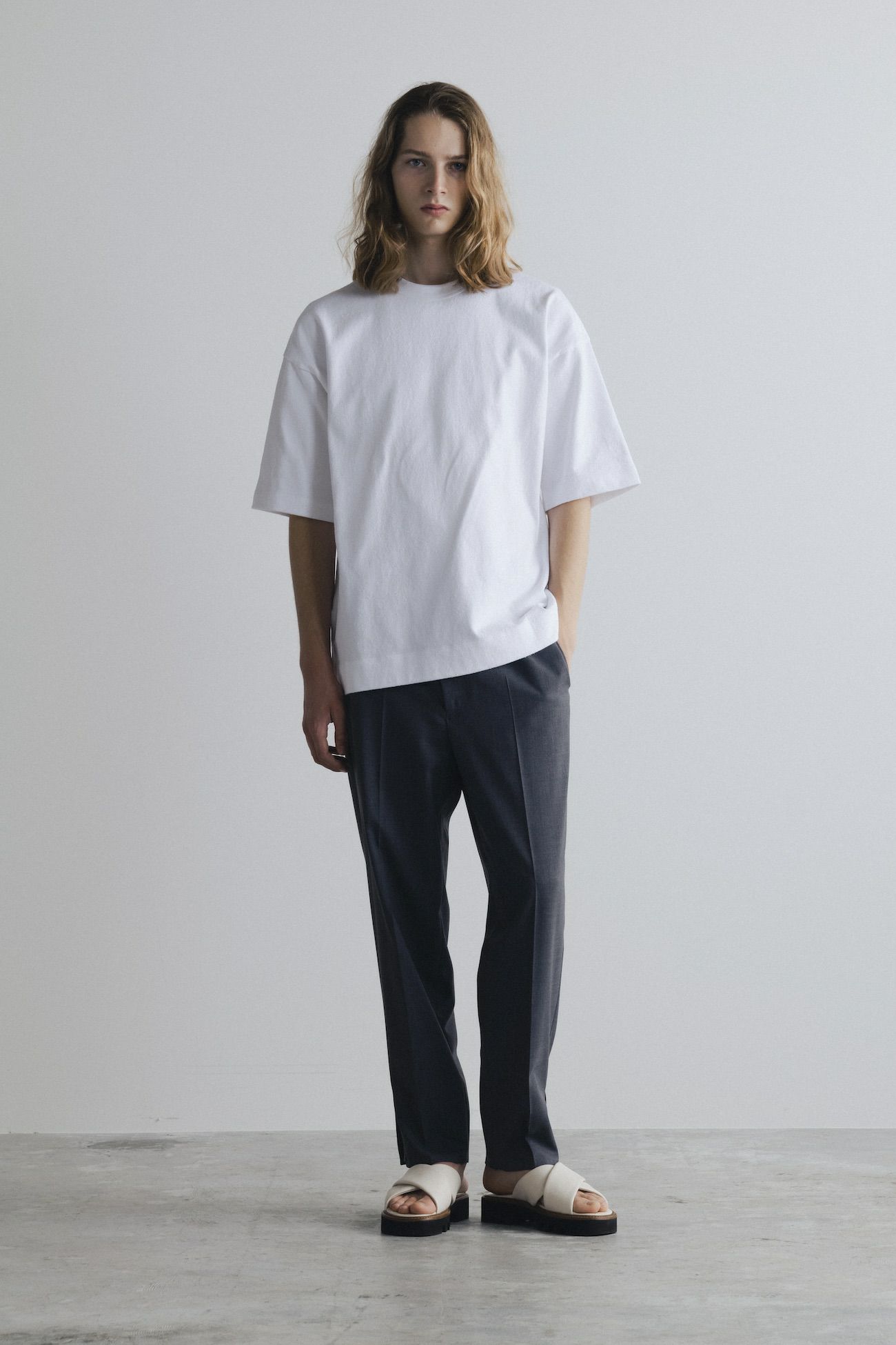 cinoh チノ WOOL/POLYESTER TWILL RELAX PANTS パンツ スラックス 