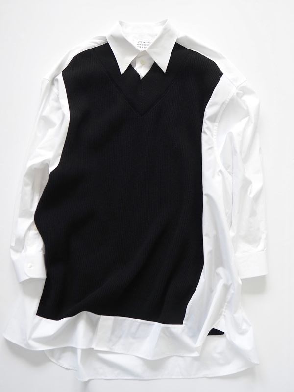 ◆完売前に◆【Maison Margiela】ツイルパネル ミディワンピース MAISON MARGIELA ウール&コットン混 ミディワンピース ツイル