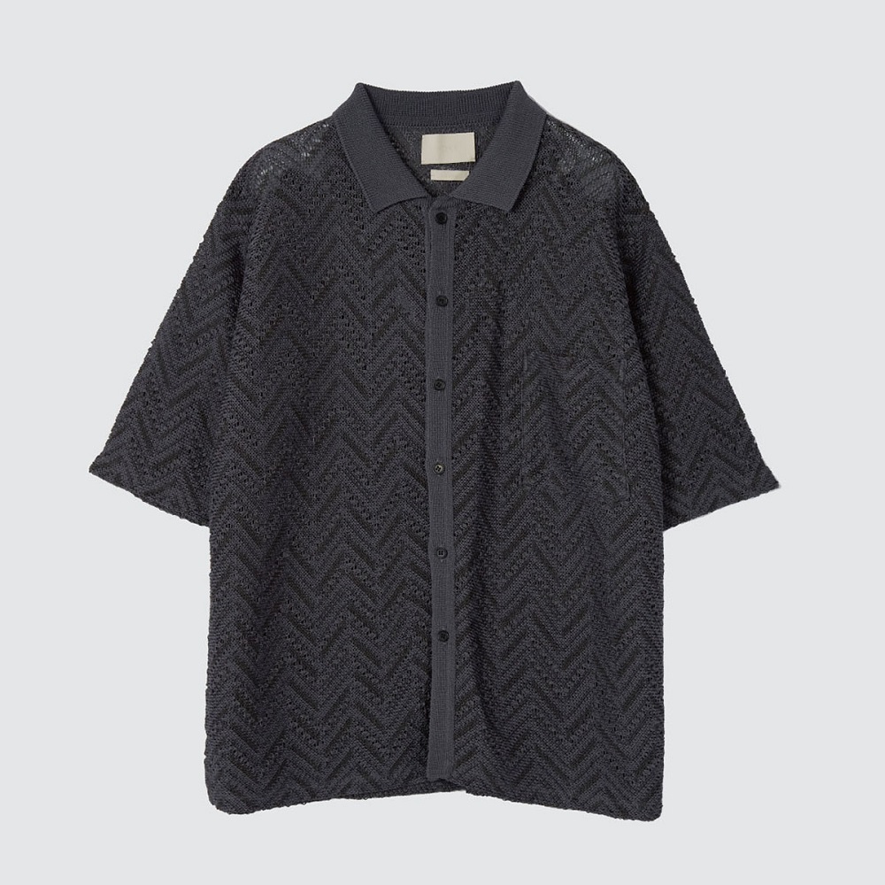 YOKE ヨーク HERRINGBONE MESH SHIRT S/S