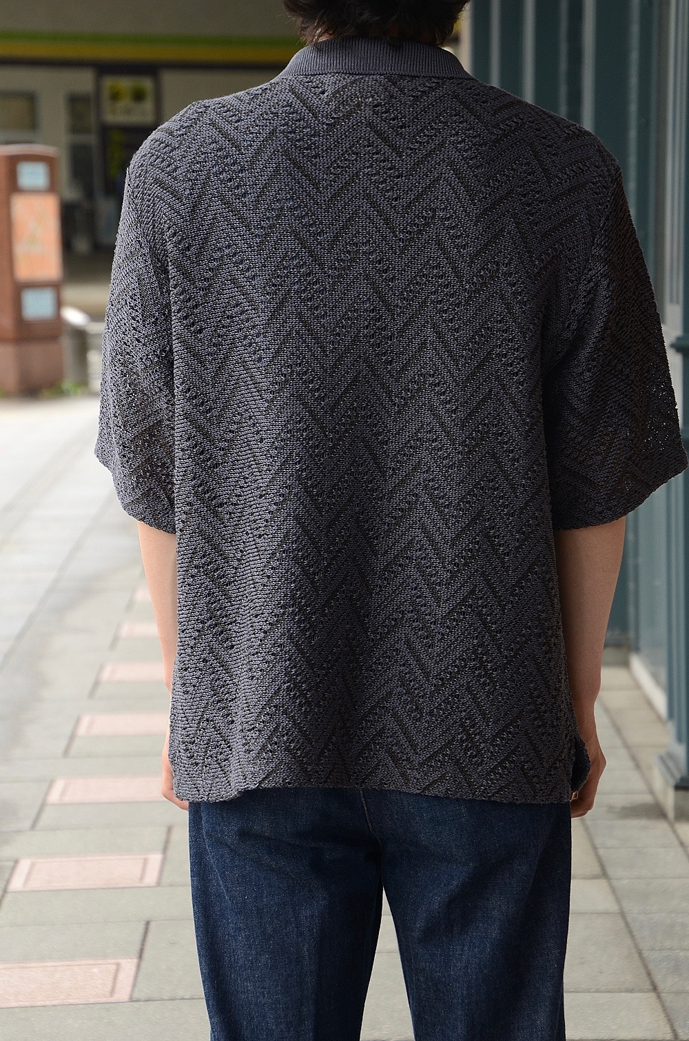 YOKE ヨーク HERRINGBONE MESH SHIRT S/S