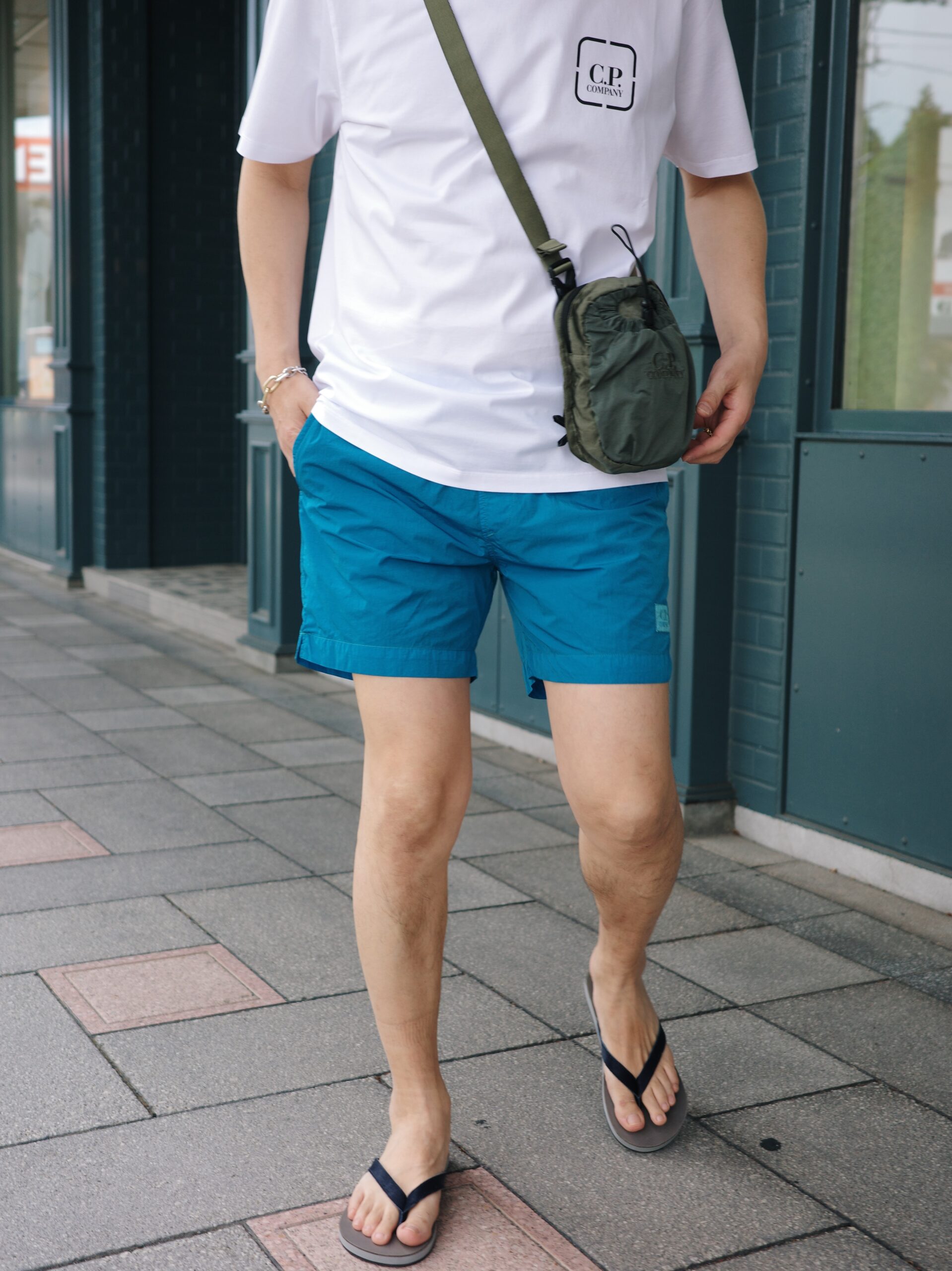 C.P. COMPANY / ECO-CHROME R SHORT LOGO SWIM SHORTS スイムショーツ 海パン 正規取扱店 公式通販 送料無料