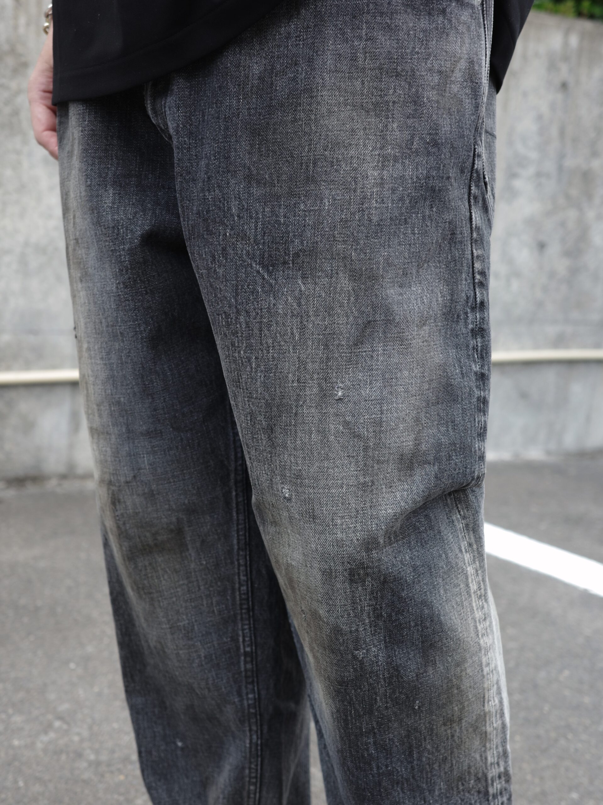 【CIENTO別注】ANCELLM / SELVEDGE TAPERED 5P DENIM PANTS (BLACK) ANC-PT28-EX アンセルム 正規取扱店 公式通販 送料無料