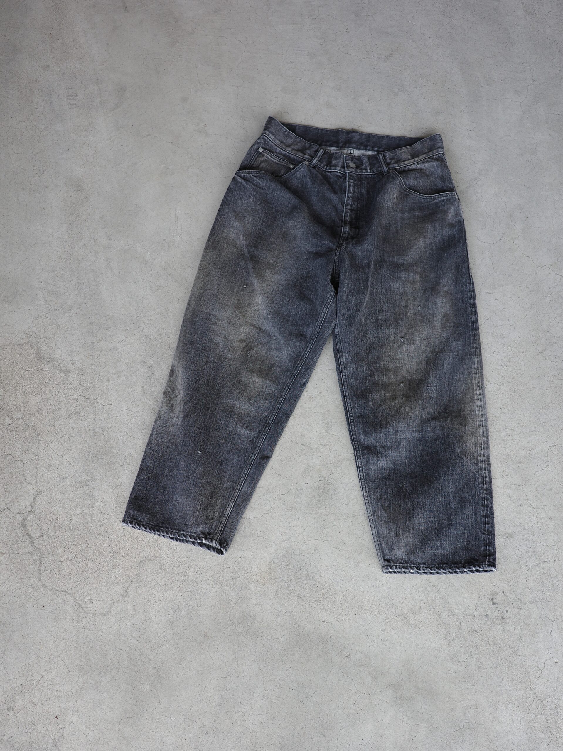 【CIENTO別注】ANCELLM / SELVEDGE TAPERED 5P DENIM PANTS (BLACK) ANC-PT28-EX アンセルム 正規取扱店 公式通販 送料無料