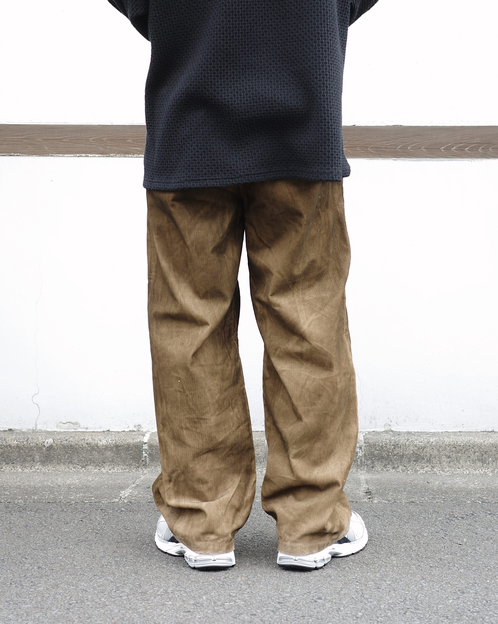 ANCELLM】CHAIN KNIT HI-NECK LS T-SHIRT・AGING CORDUROY PANTS 