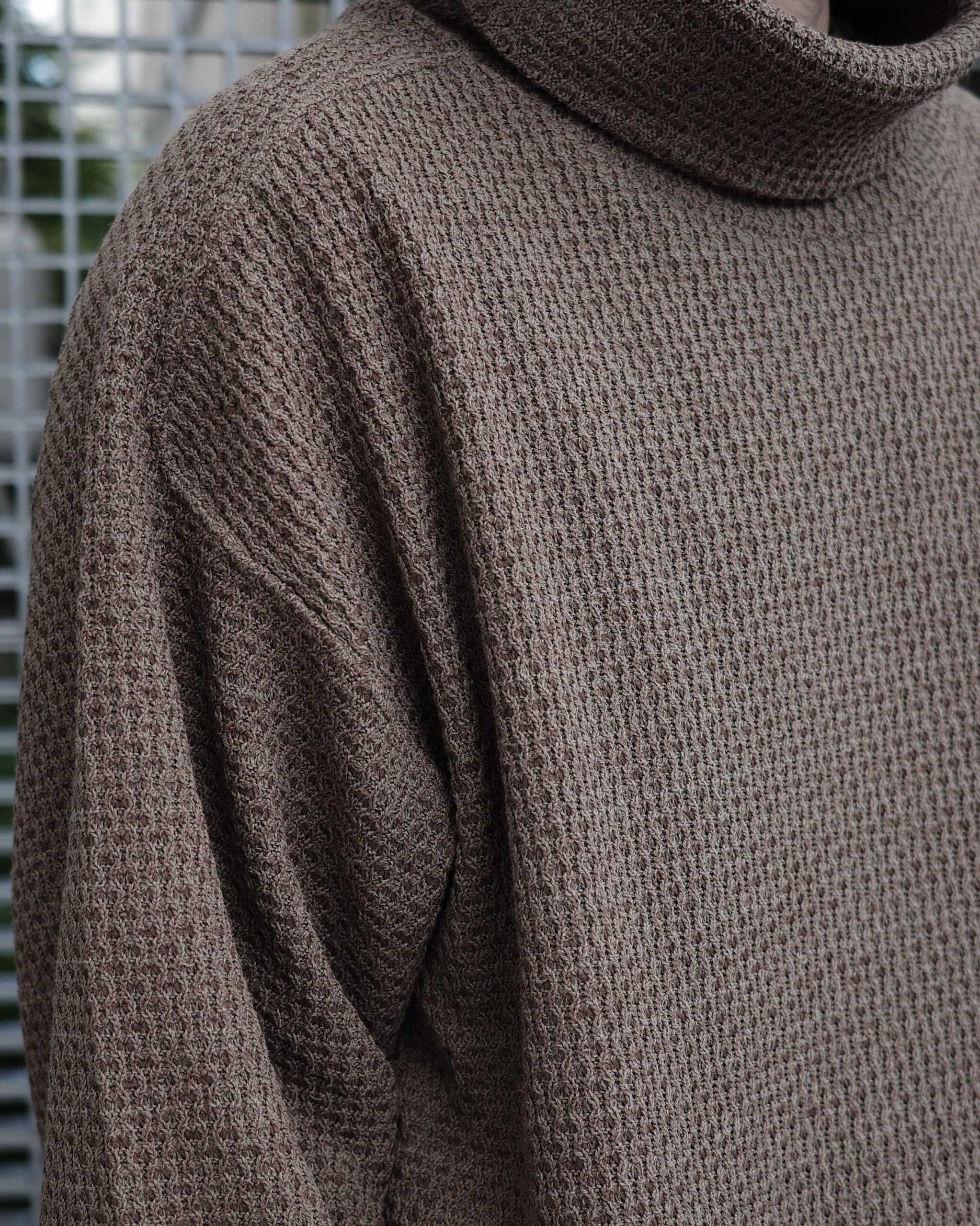 ANCELLM】CHAIN KNIT HI-NECK LS T-SHIRT・AGING CORDUROY PANTS 