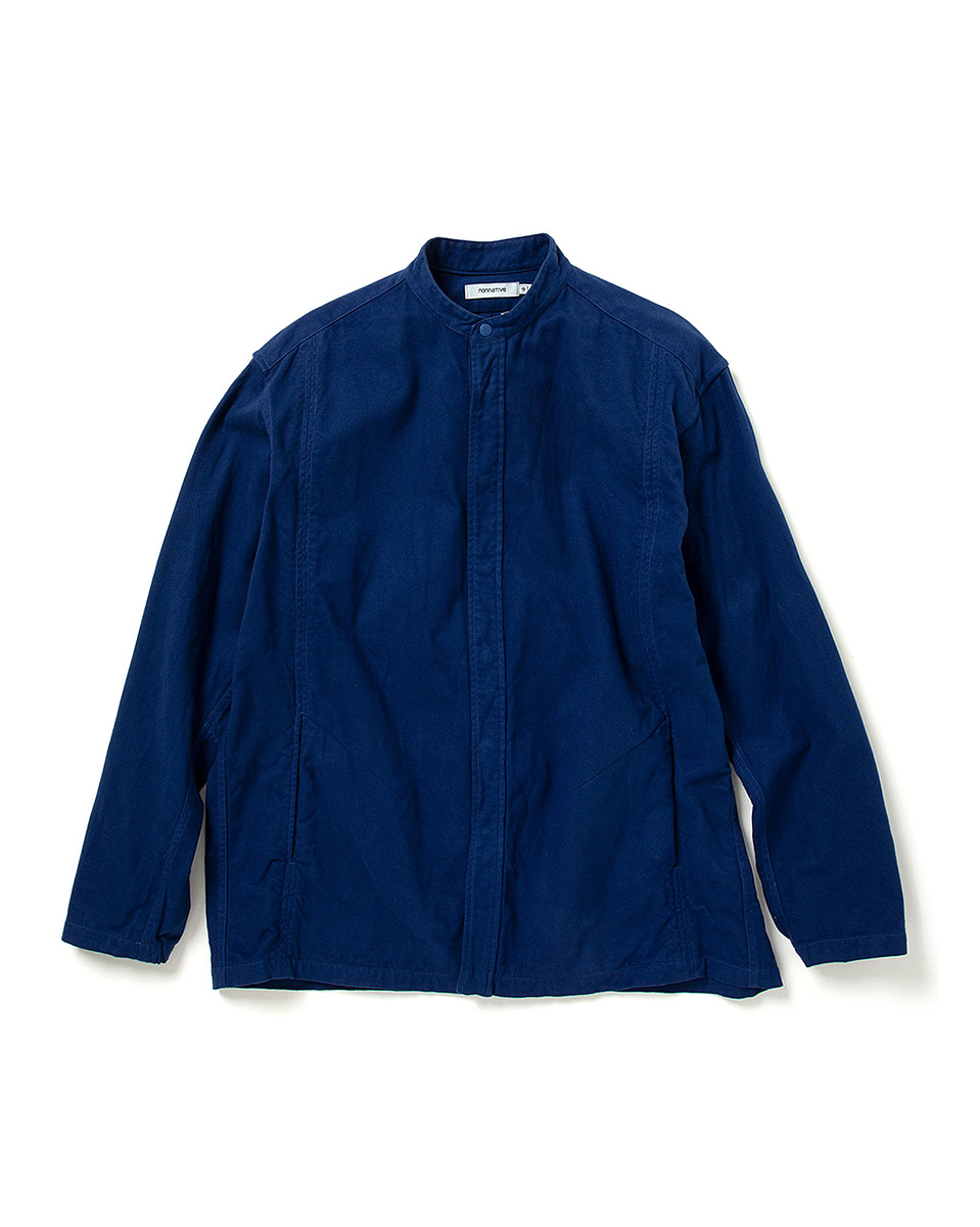 nonnative OFFICER STAND COLLAR SHIRT COTTON MILITARY FLANNEL OVERDYED