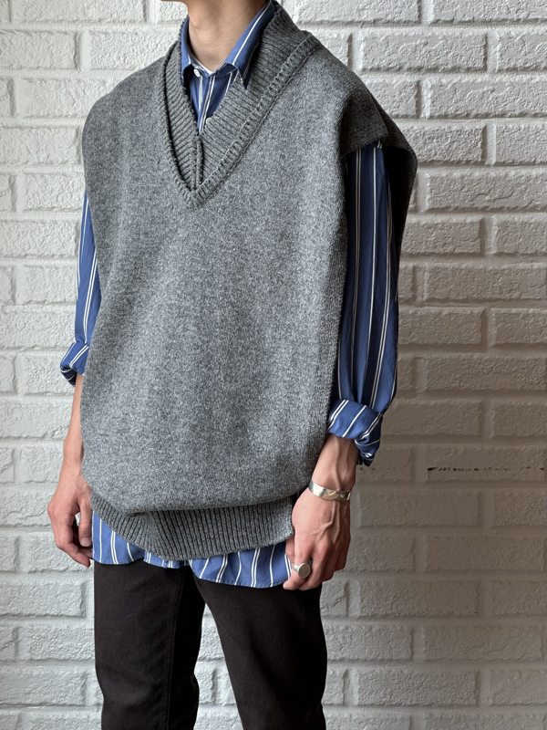 ◆Maison Margiela◆ リネン ウール ハーフジップ チャコール Maison Margiela ハーフジップ セーター | ブラック | FARFETCH JP