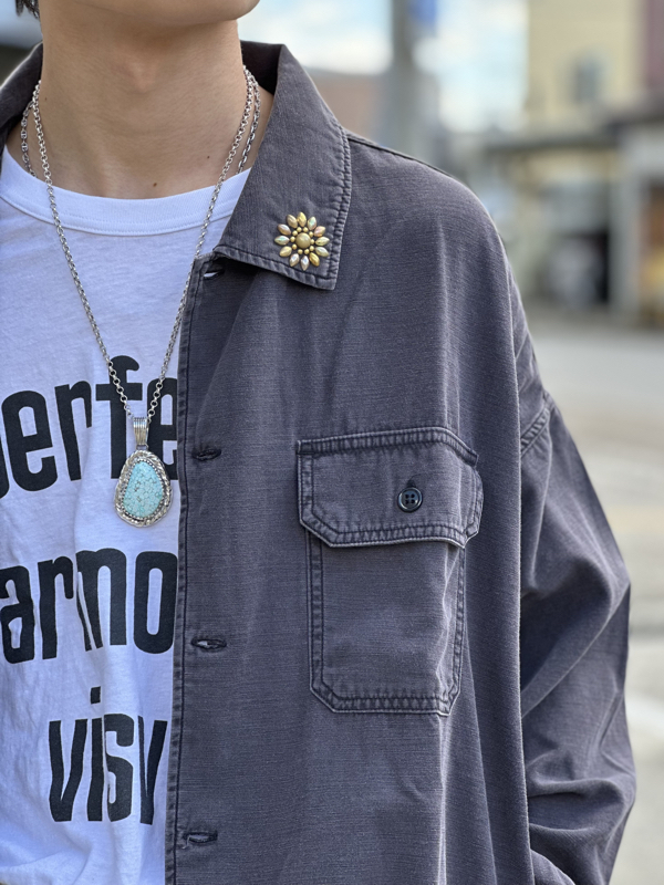 REMI RELIEF】“WIDE MILITARY SHIRT （大花スタッズ）” | CIENTO BLOG
