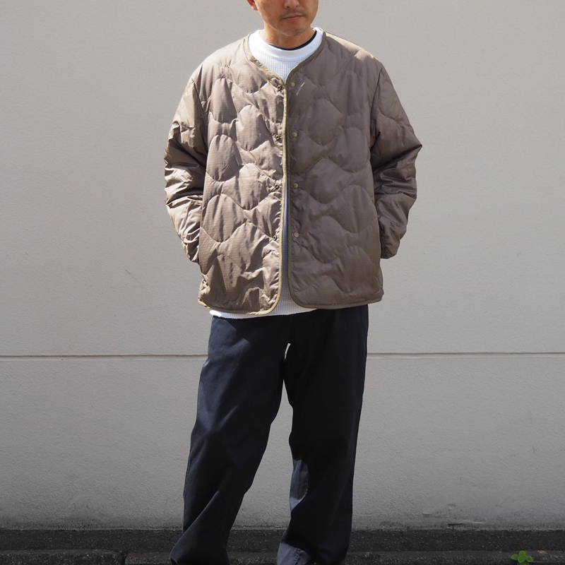 Reversible Down Cardigan (KB_Khaki Beige) SUAF361 ナナミカ ダウンカーディガン キルティング 通販