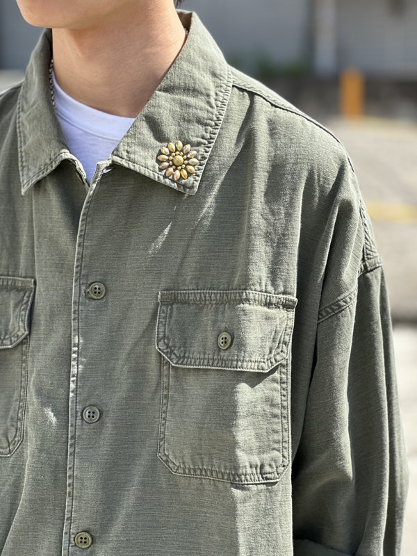 REMI RELIEF レミレリーフ RN2043SDL WIDE MILITARY SHIRT （大花スタッズ）通販