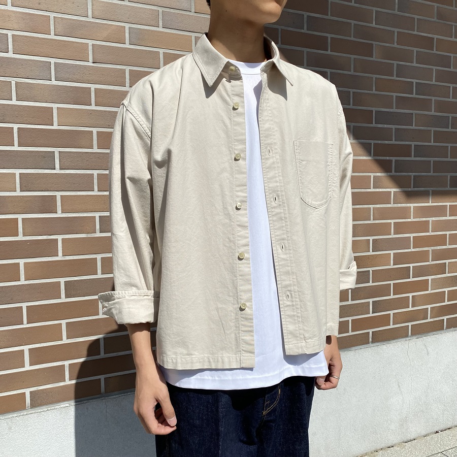 VONIQUE / villd / Cropped wide shirt (White)