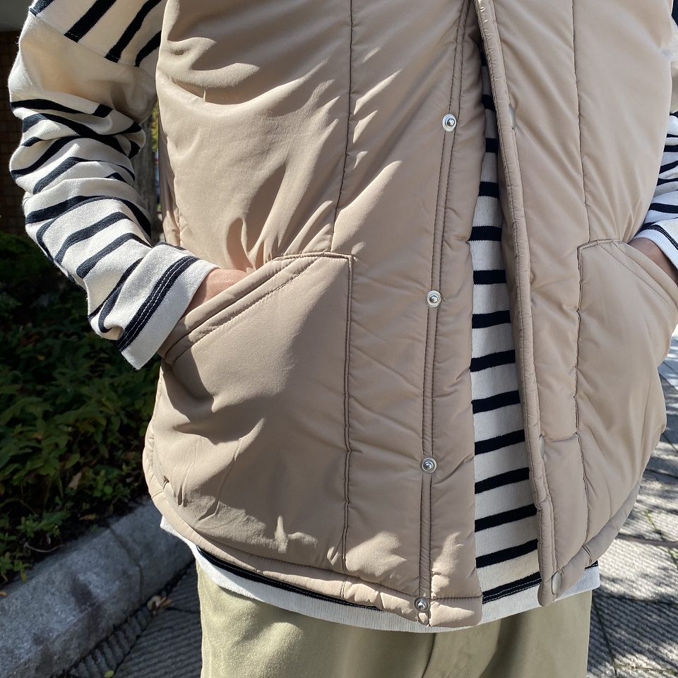 nonnative ノンネイティブ TROOPER PUFF VEST NYLON TAFFETA STRETCH ベスト BEIGE