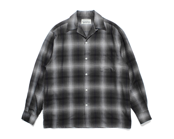 WACKO MARIA ワコマリア 23FW-WMS-OC03 CHECK OPEN COLLAR SHIRT 通販