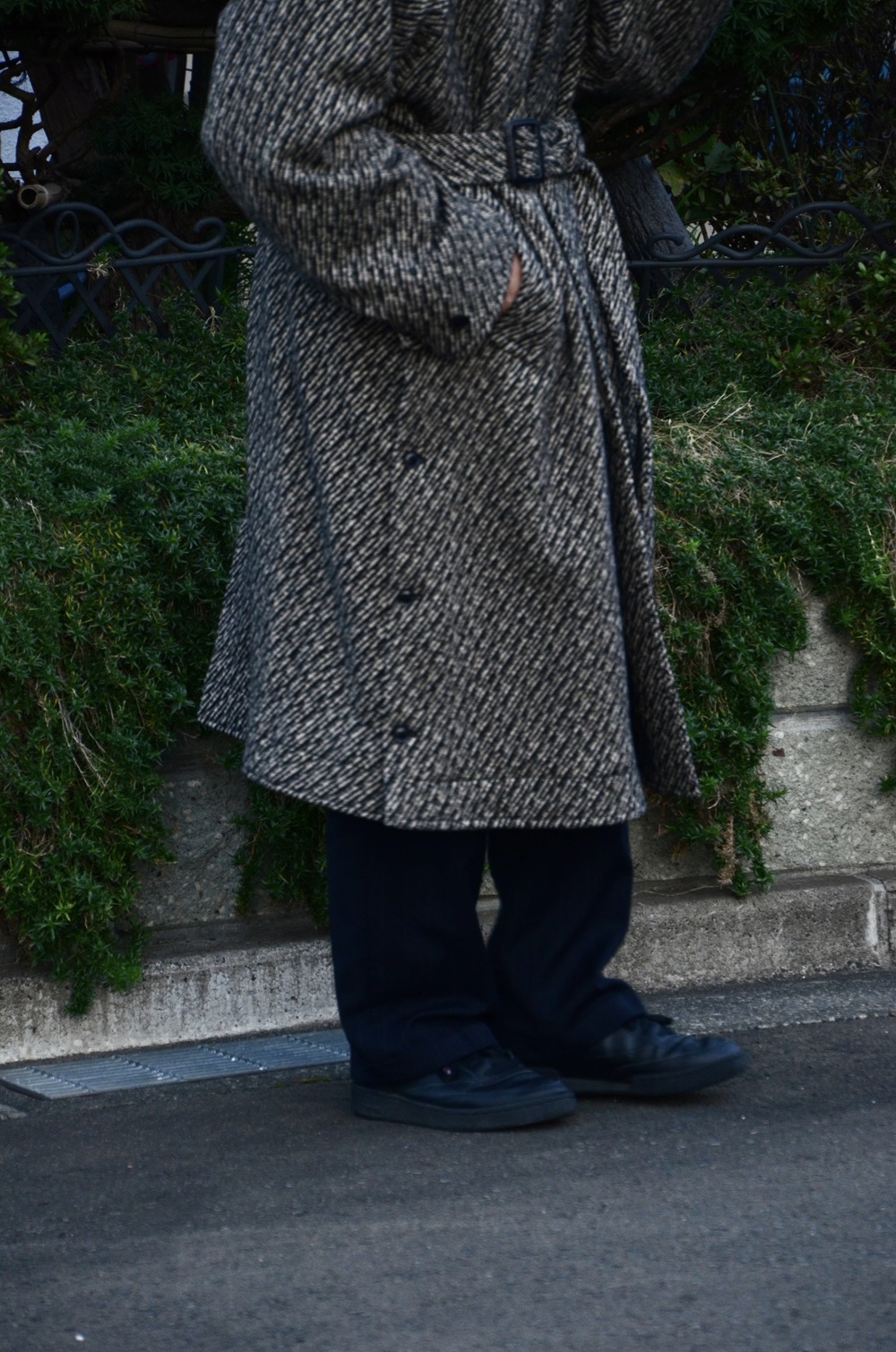 YOKE ヨーク WOOL NEP TWEED BALMACAAN COAT