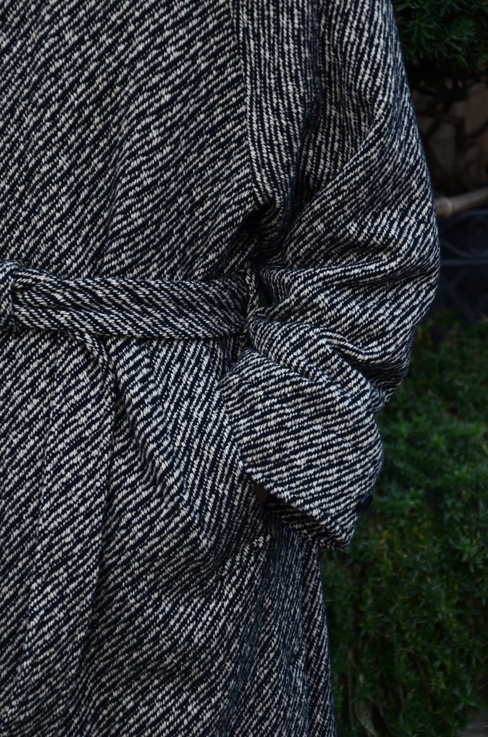 YOKE ヨーク WOOL NEP TWEED BALMACAAN COAT