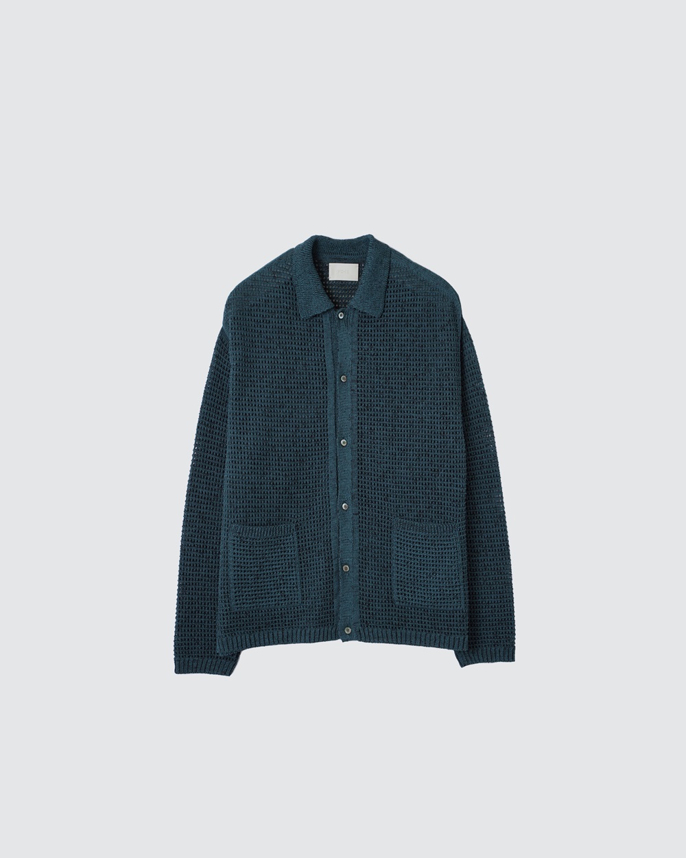 YOKE | PATCHWORK RIB BUTTONED CARDIGAN(BLACK) | パッチワークリブ 
