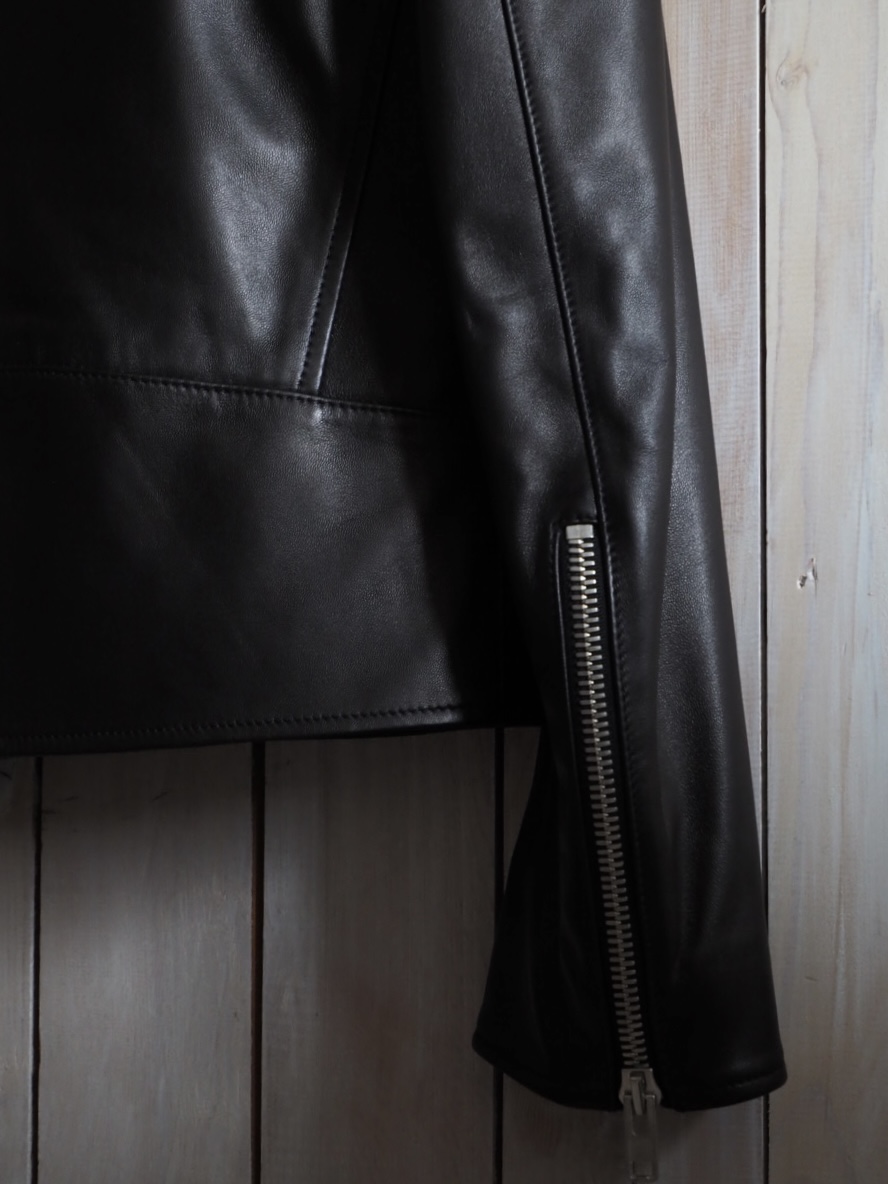 Maison Margiela Cowhide Eight-shaped Han-shaped 5ZIP Riders jacket outer black 50